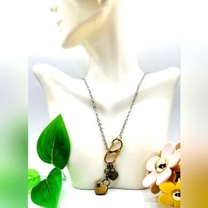 Silver Chain Womens Necklace,22in,dangle Charms